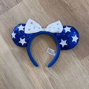 Disney Blue Sequin Mouse Ears Headband